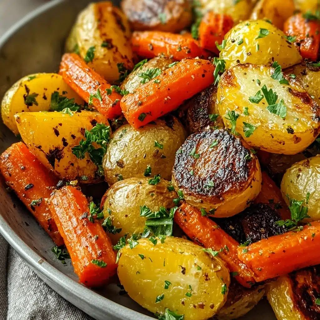 Garlic Herb Roasted Potatoes, Carrots, and Zucchini Recipe - Recipe Image