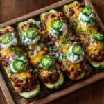 Sticky BBQ Chicken Zucchini Boats Recipe