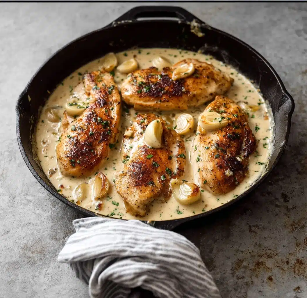 Creamy Garlic Chicken Recipe - Recipe Image