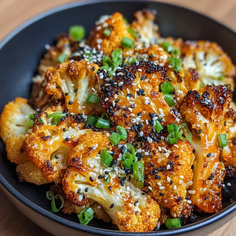 Sweet and Spicy Baked Cauliflower Recipe
