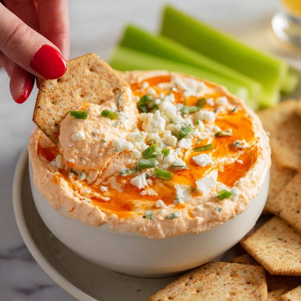 Whipped Cottage Cheese Buffalo Dip (3 ingredients!) Recipe - Recipe Image