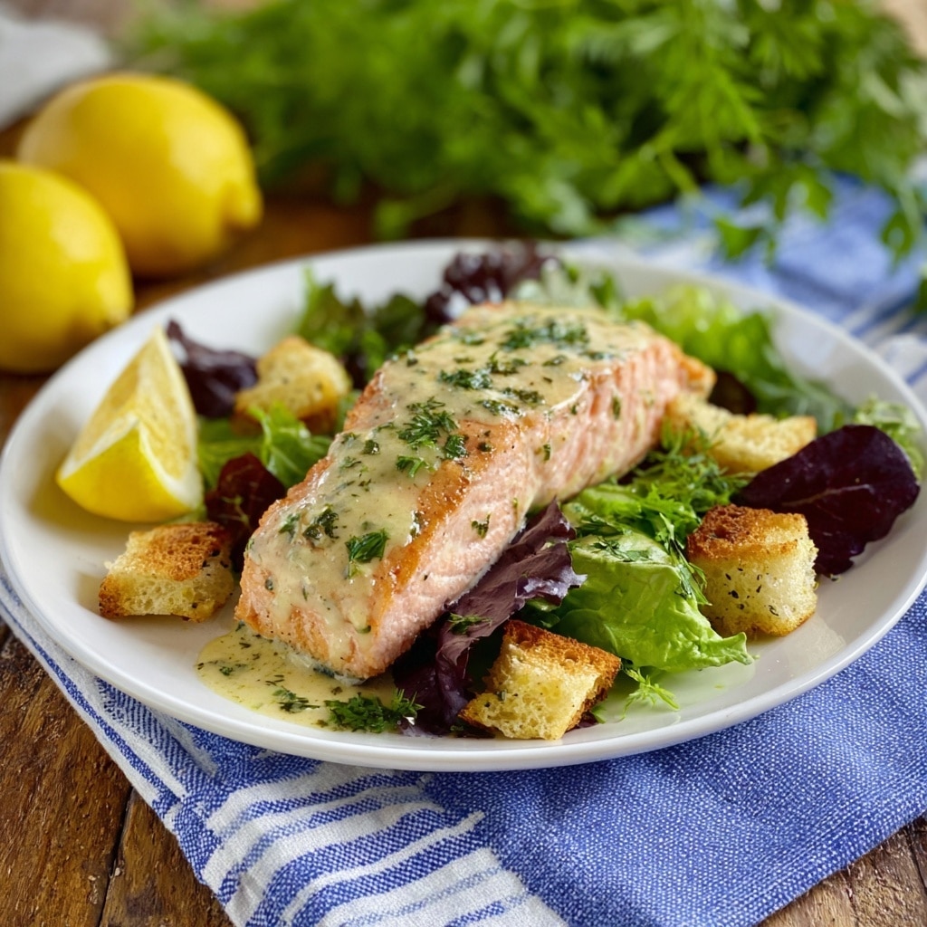 Roasted Salmon Caesar Recipe - Recipe Image