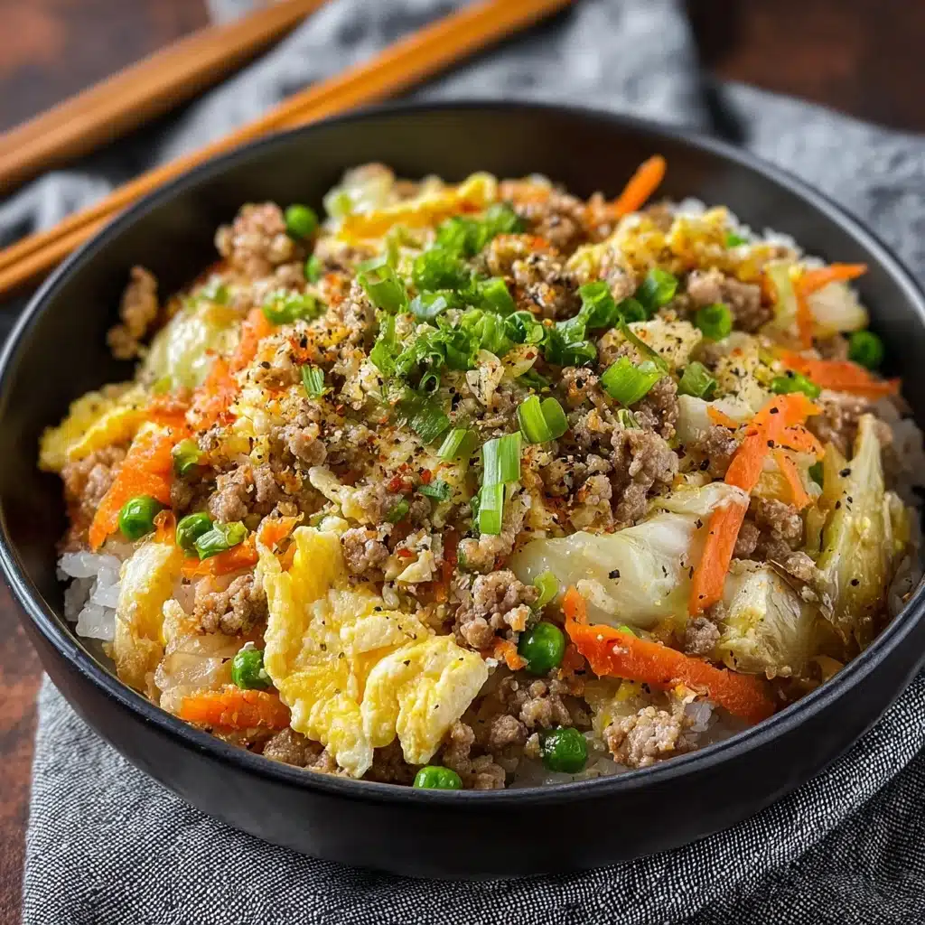 Keto Egg Roll in a Bowl Ready in One Skillet Recipe - Recipe Image