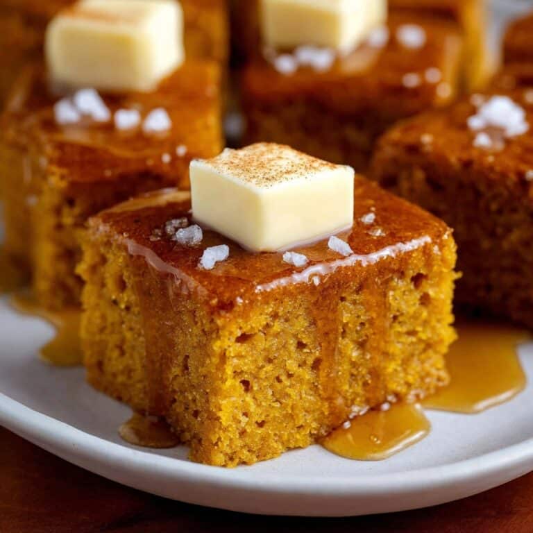"Pumpkin Cornbread with Cinnamon Honey Butter Recipe