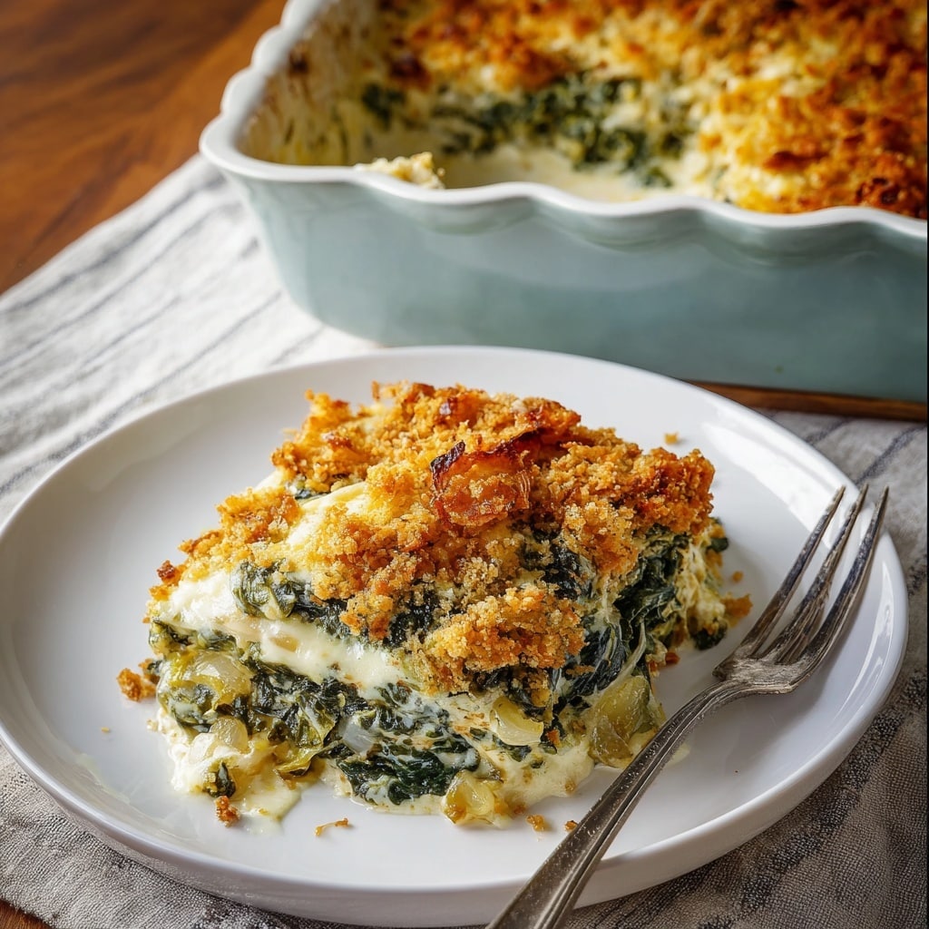 Place the baking dish in the preheated oven and bake for 25–30 minutes, or until the top is golden and bubbly Recipe - Recipe Image