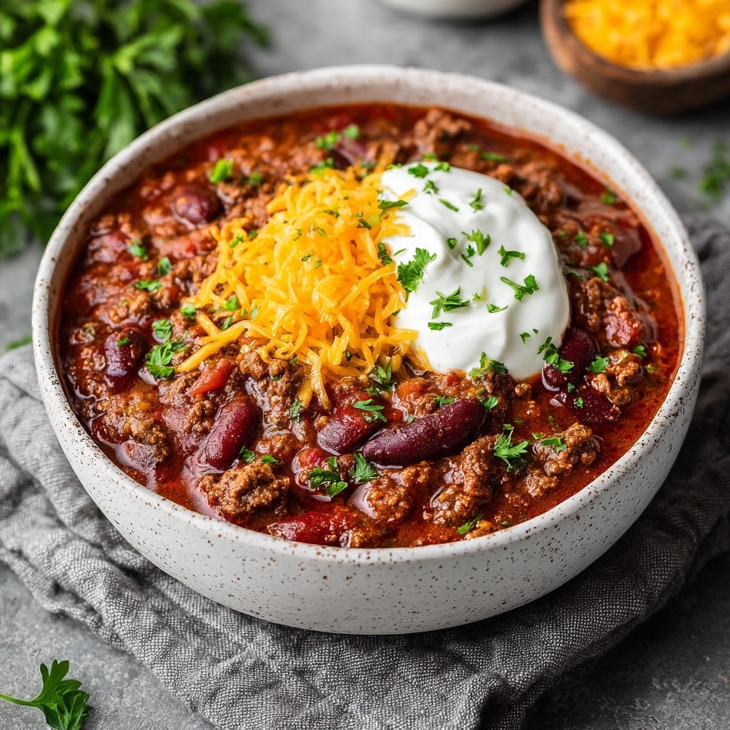 Best Ground Beef Stovetop Chili Recipe - Recipe Image