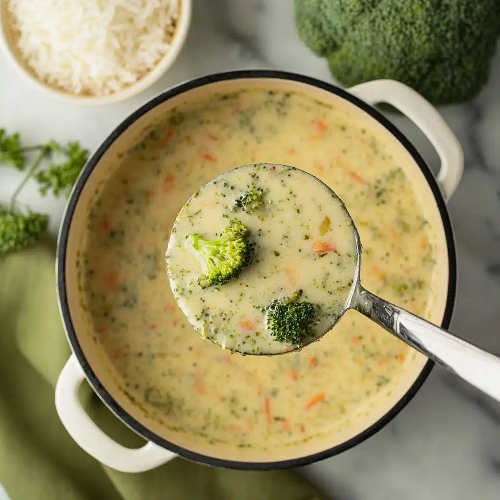 High Protein Broccoli Cheddar Soup Recipe - Recipe Image