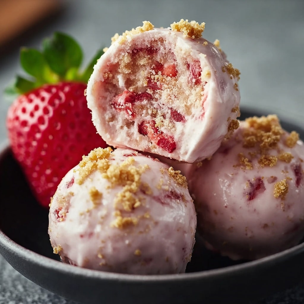 Strawberry Cheesecake Protein Balls Recipe - Recipe Image