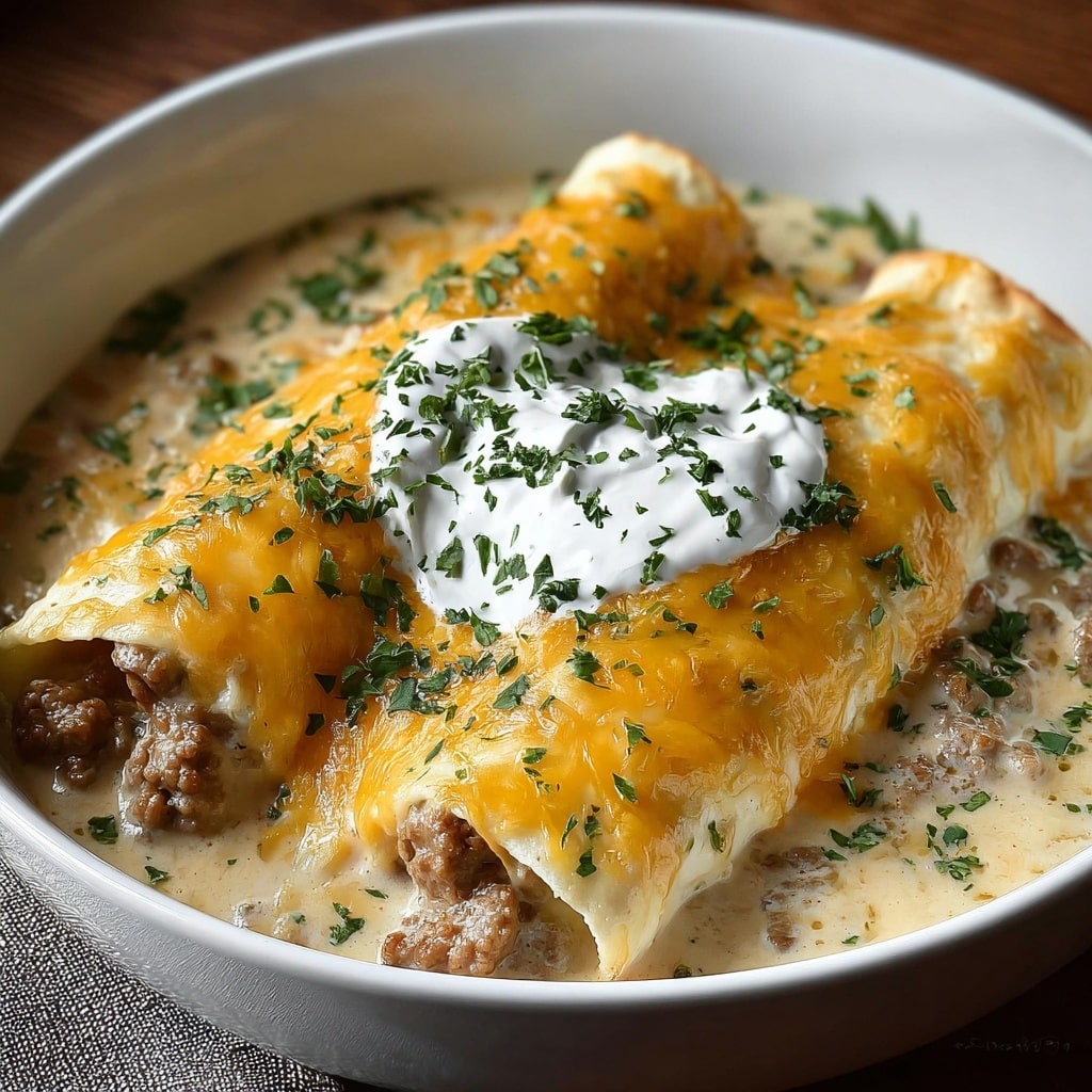 Breakfast Enchiladas with Sausage Gravy Recipe - Recipe Image