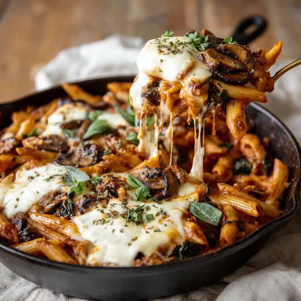 Mushroom and Spinach Pasta Bake Recipe - Recipe Image