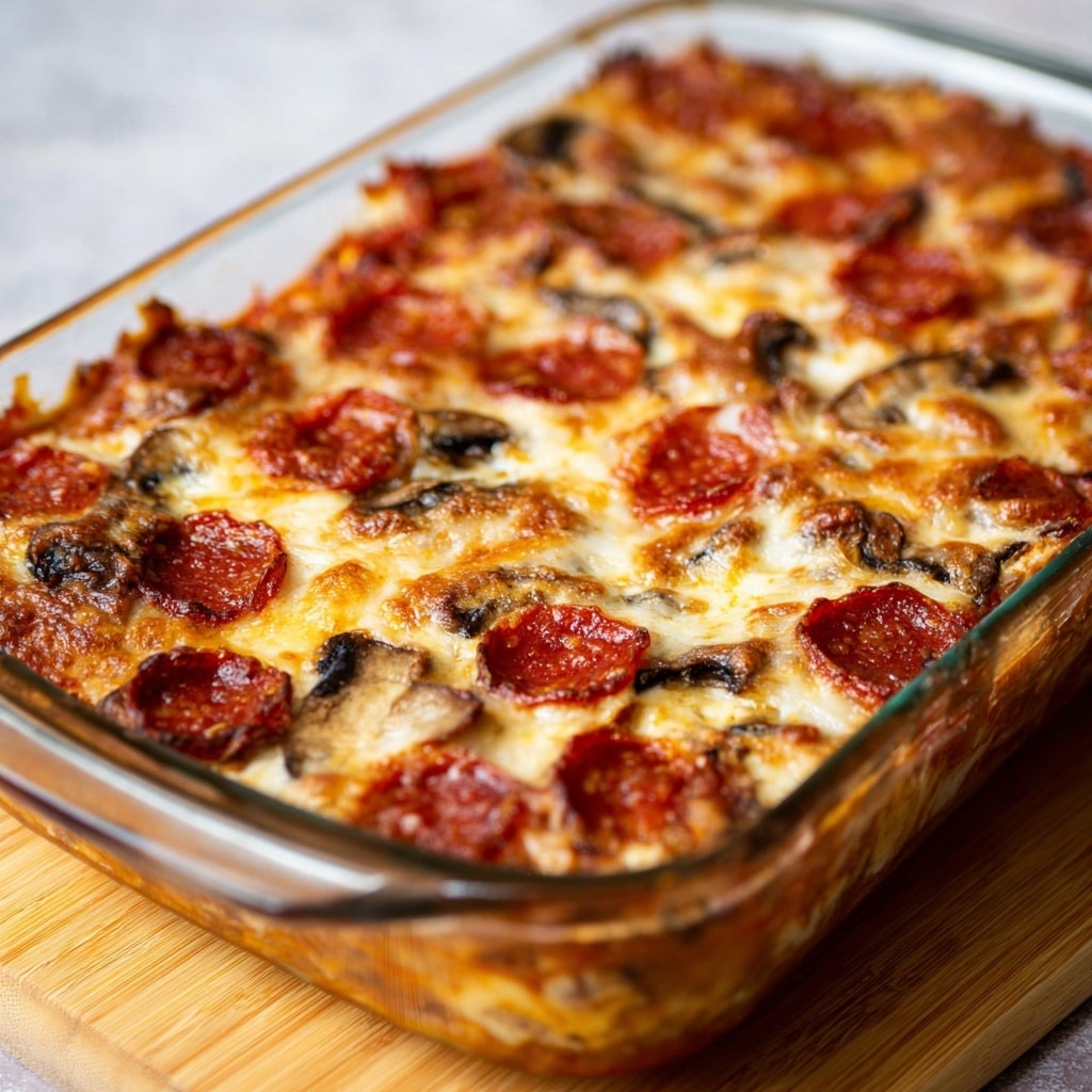 Easy Low Carb Pizza Casserole Recipe - Recipe Image