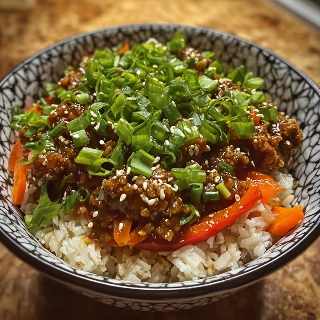 Ground Turkey Teriyaki Rice Bowl Recipe - Recipe Image