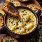 Hearty Cheddar Garlic Herb Potato Soup Recipe