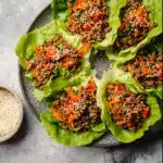 Asian Style Ground Beef Lettuce Wraps Recipe