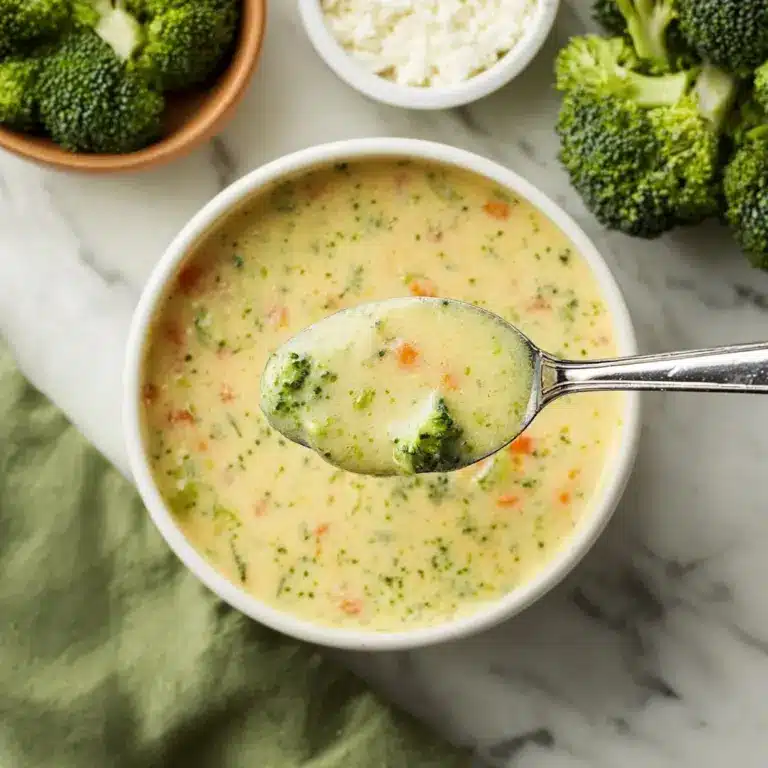 High Protein Broccoli Cheddar Soup Recipe