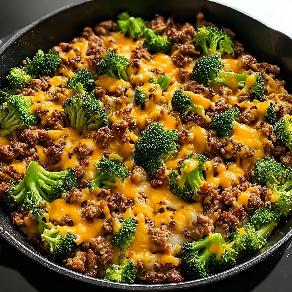 Delicious Keto Hamburger Broccoli Skillet Recipe - Recipe Image