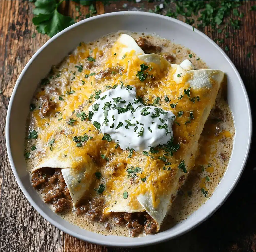 Breakfast Enchiladas with Sausage Gravy Recipe - Recipe Image