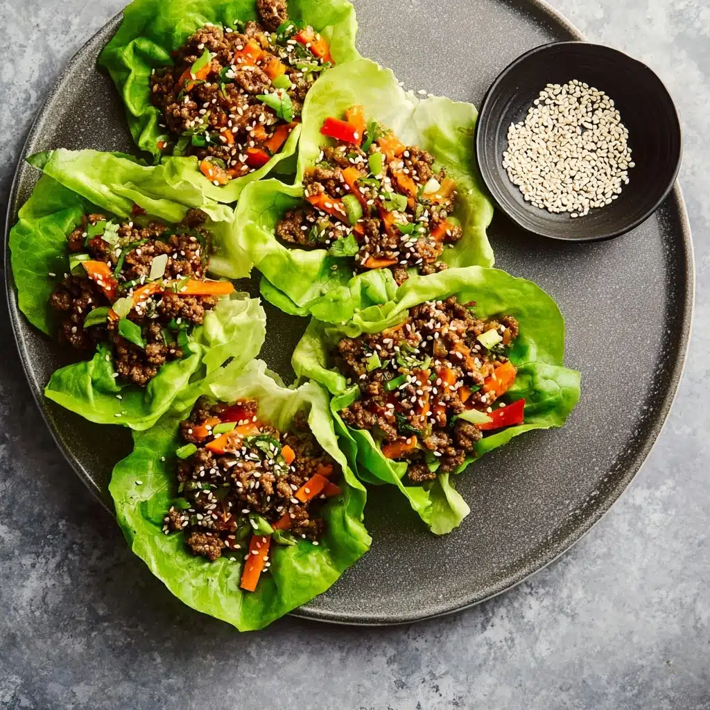 Asian Style Ground Beef Lettuce Wraps Recipe - Recipe Image