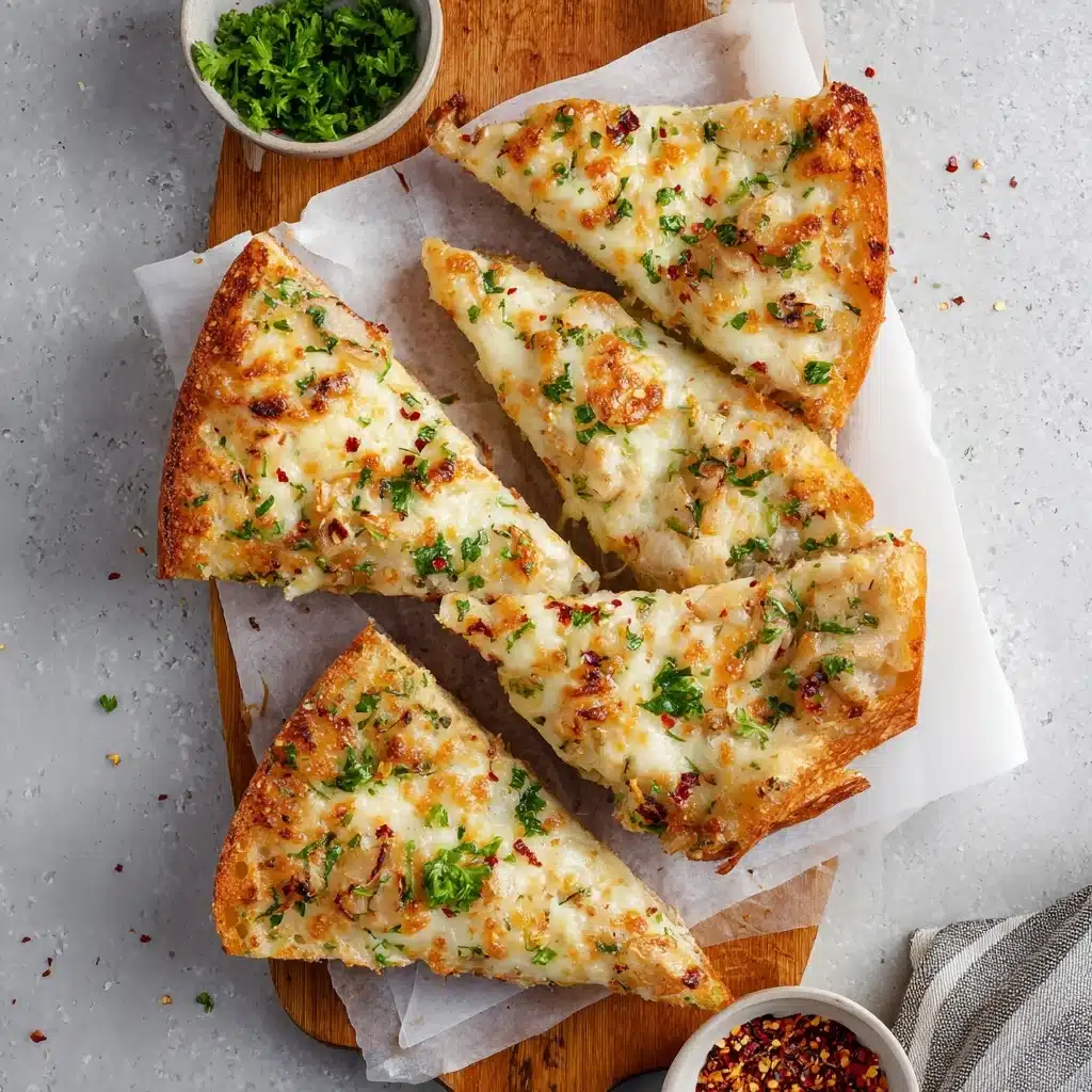 Viral Chicken Alfredo Garlic Bread Recipe - Recipe Image