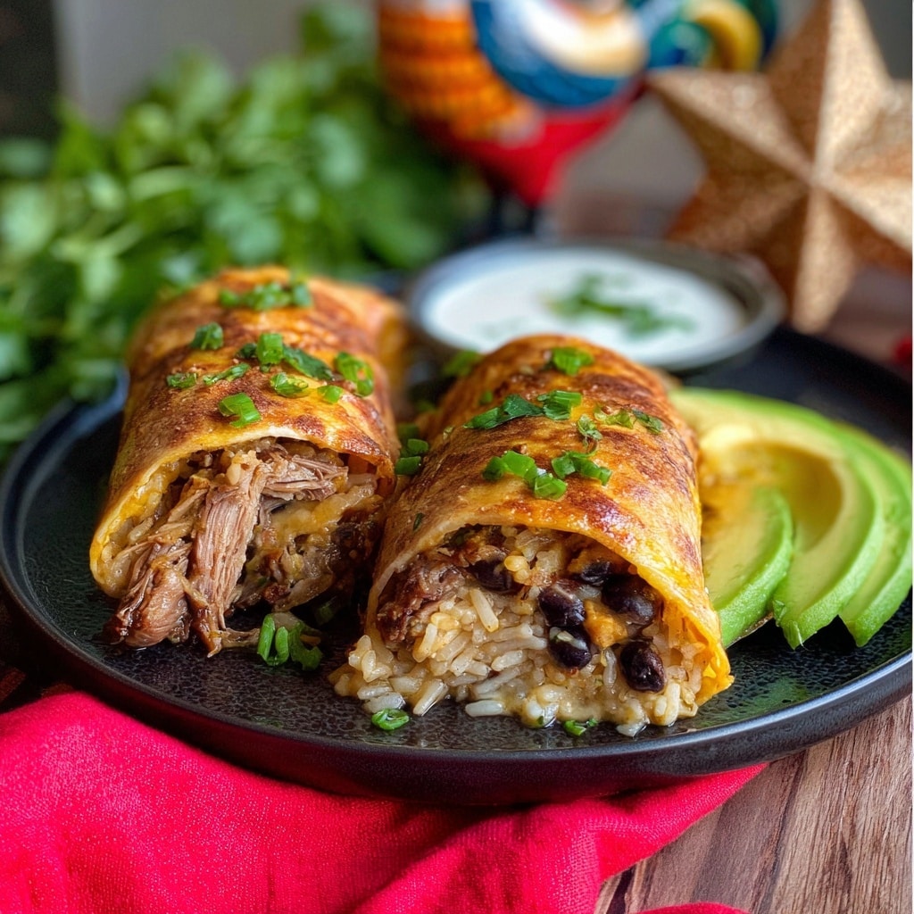 Oven Baked Loaded Chimichanga! Recipe - Recipe Image
