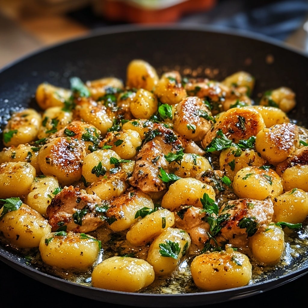 Garlic Chicken Gnocchi Skillet Recipe - Recipe Image