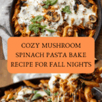 Mushroom and Spinach Pasta Bake Recipe