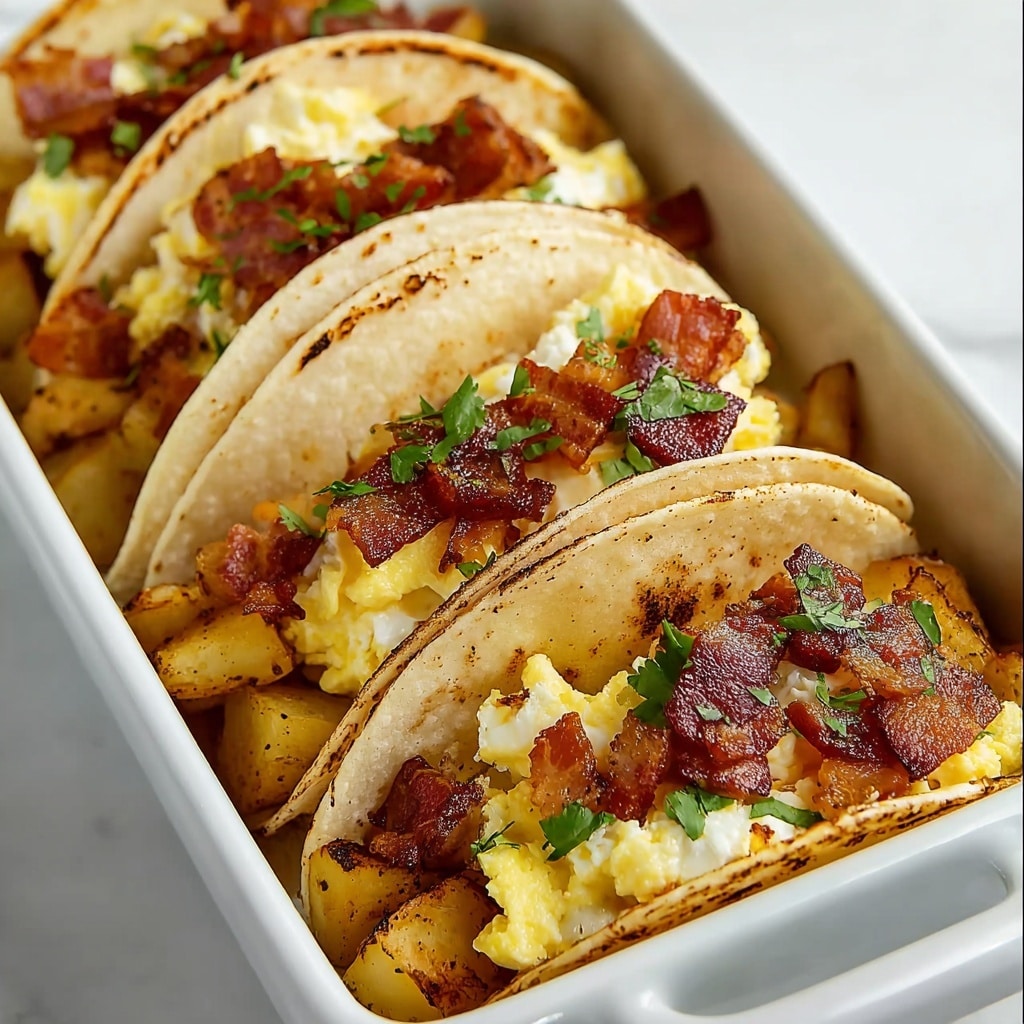 Tasty Baked Breakfast Tacos Recipe - Recipe Image