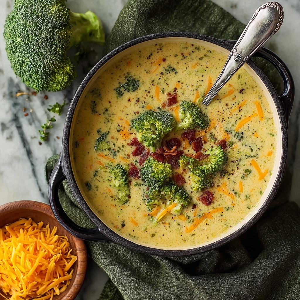 High Protein Broccoli Cheddar Soup: Creamy & Healthy Recipe - Recipe Image