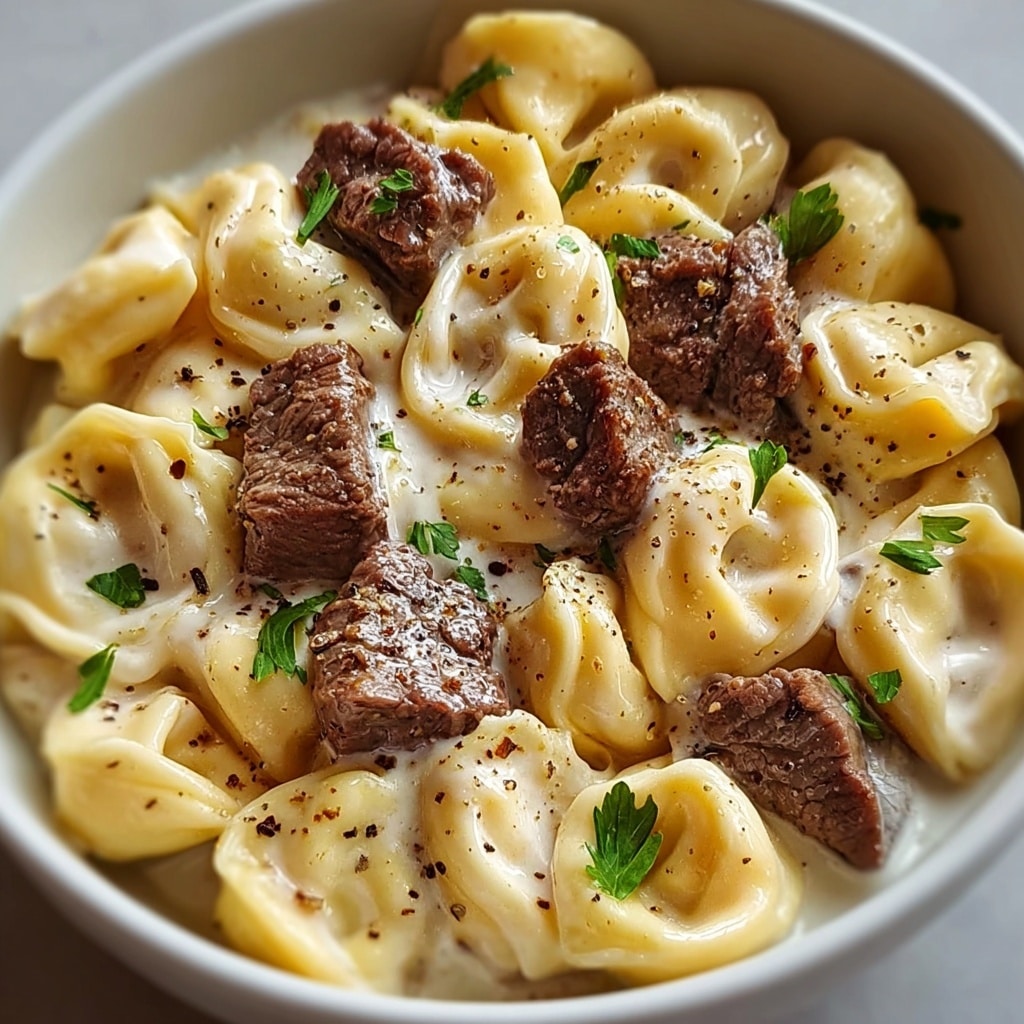 Cheesesteak Tortellini Recipe - Recipe Image