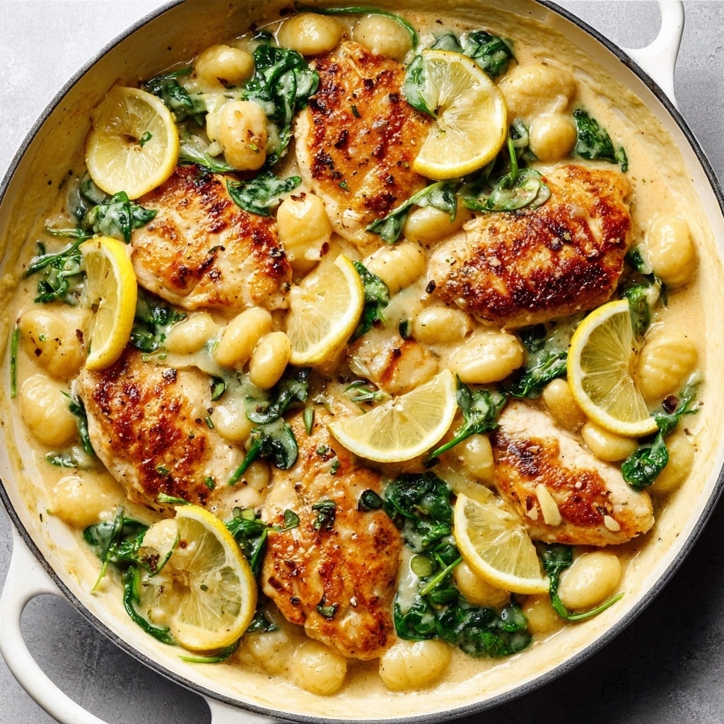 Garlic Chicken Gnocchi Skillet Recipe - Recipe Image