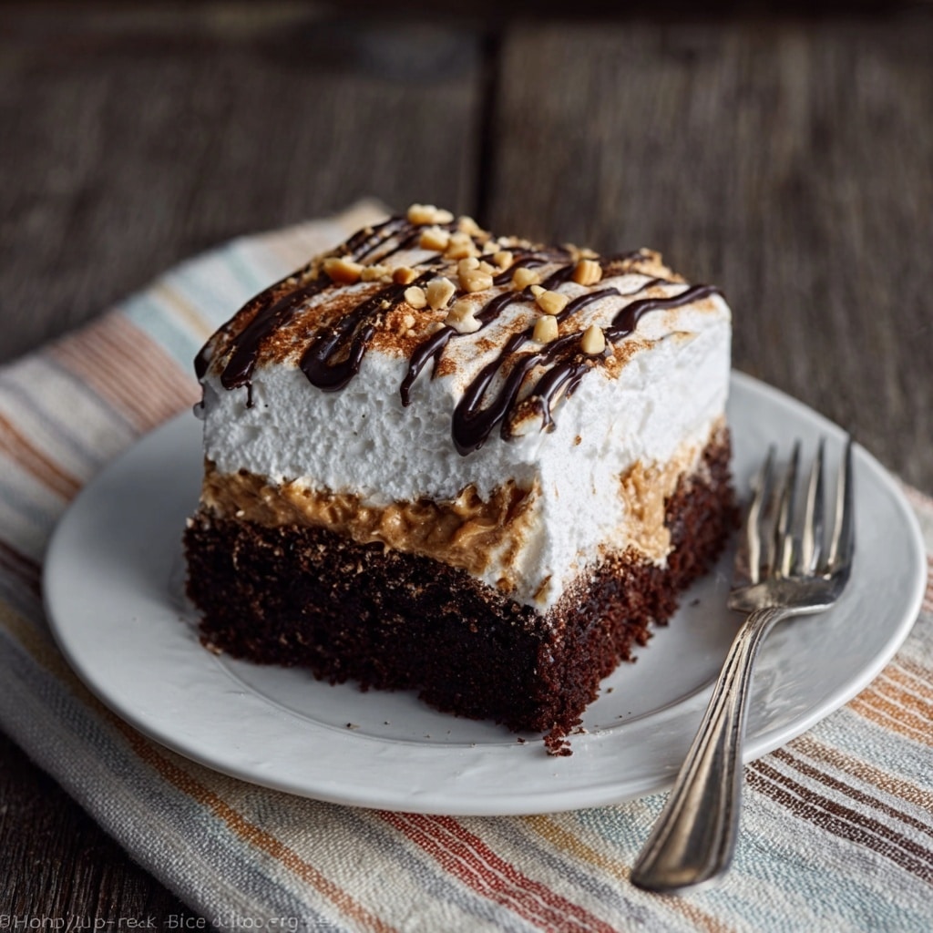 Peanut Butter Poke Cake Recipe - Recipe Image