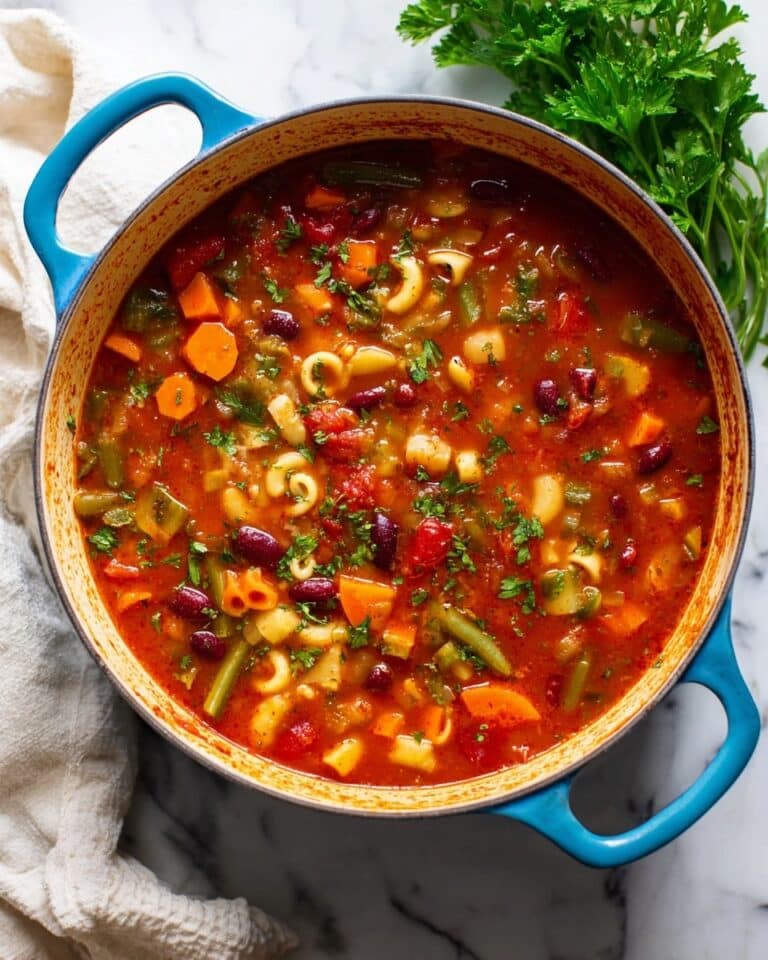 Hearty Minestrone Soup with Pasta and Beans Recipe
