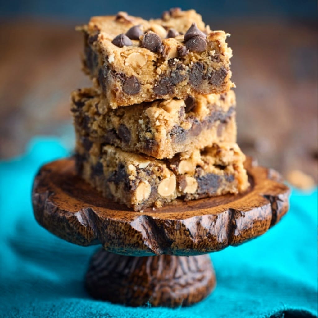 Caramel Toffee Chocolate Chip Cookie Bars Recipe - Recipe Image