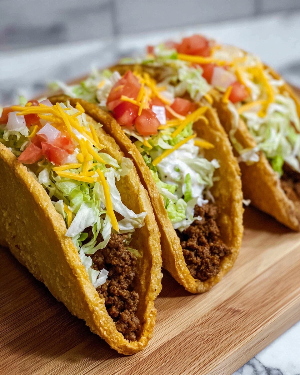 The image shows four tacos on a white plate, resting on a white marbled surface. Each taco has a thick, golden-brown fried shell with a slightly crispy yet fluffy texture. Inside, there is a base layer of cooked, crumbly ground meat that is dark brown in color. On top of the meat is a layer of shredded pale green lettuce, followed by a sprinkling of thin, orange shredded cheese. Bright red chopped tomatoes are scattered on top, and each taco is finished with a generous dollop of white sour cream in the center. Some small pieces of lettuce, cheese, and tomato are scattered on the plate and surface around the tacos. photo taken with an iphone --ar 4:5 --v 7