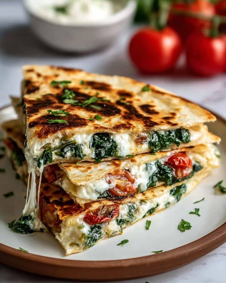 Spinach Feta Quesadillas Recipe