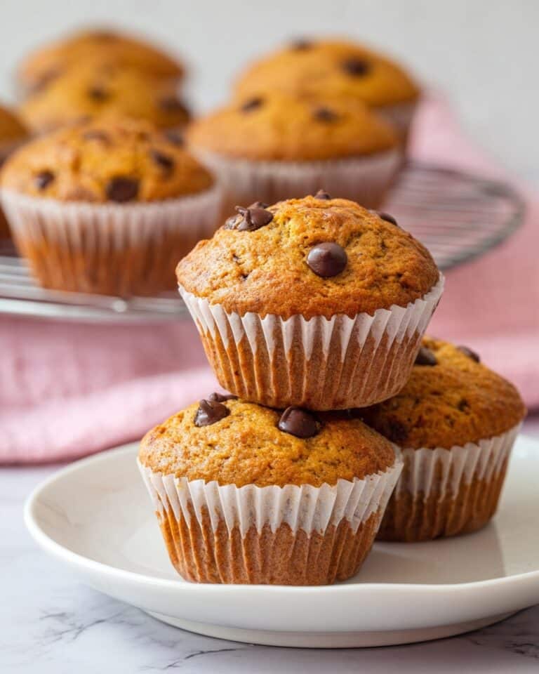 Healthy Chocolate Chip Banana Muffins Recipe