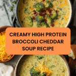 High Protein Broccoli Cheddar Soup: Creamy & Healthy Recipe