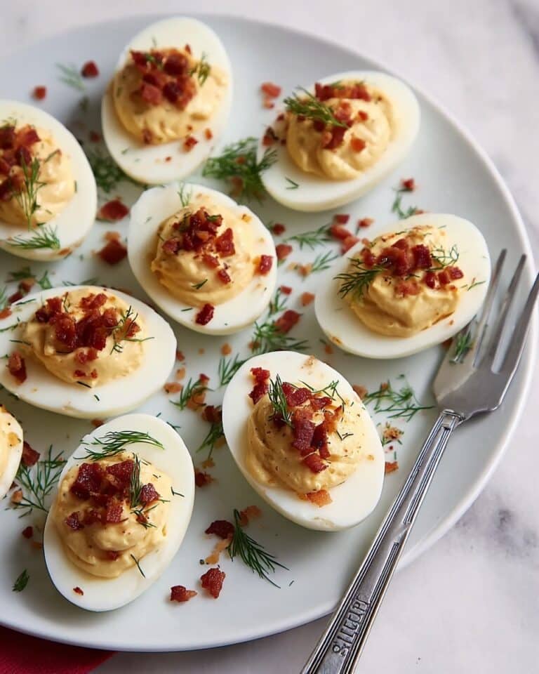 Sweet and Spicy Pepper Jelly Deviled Eggs Recipe