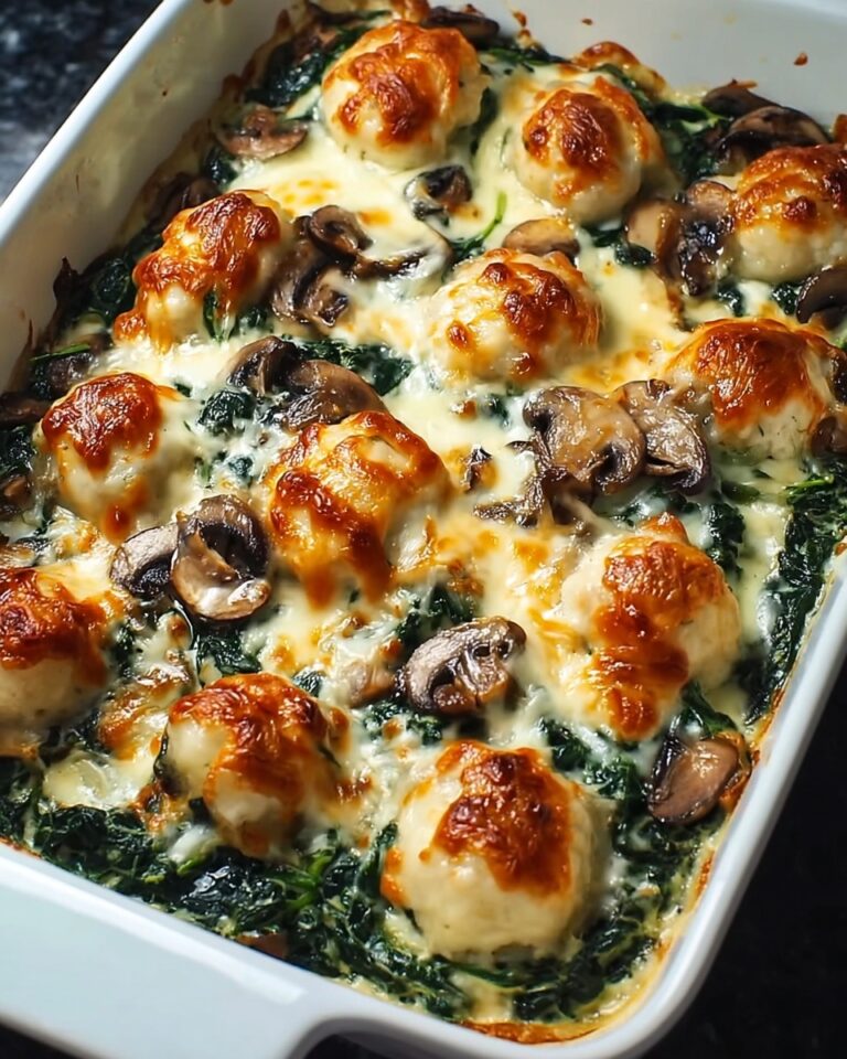 Chicken Spinach and Mushroom Low-Carb Casserole Recipe
