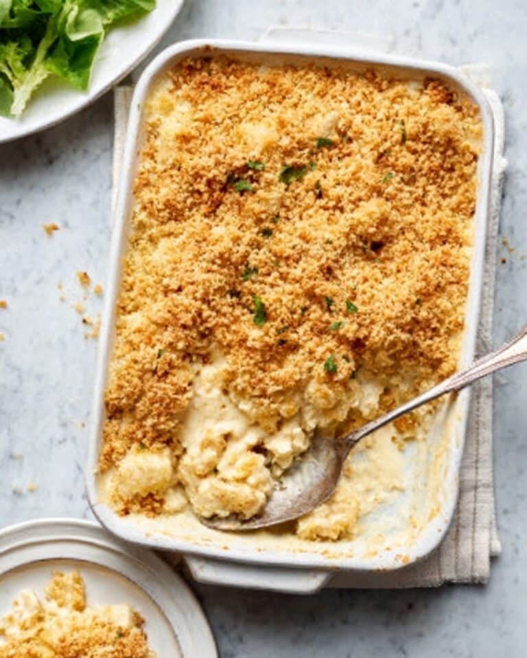 Cheesy Vegan Cauliflower Casserole Recipe