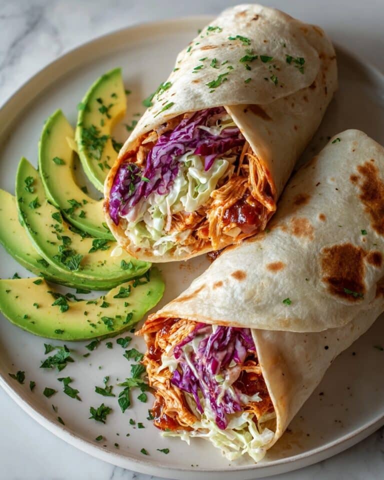 BBQ Chicken Coleslaw Wraps Recipe