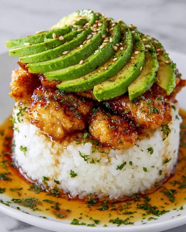 Honey Lime Chicken & Avocado Rice Stack Recipe