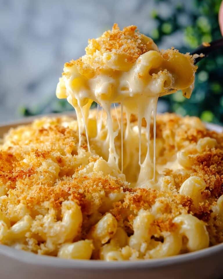 Baked Mac & Cheese with Crispy Panko Topping Recipe