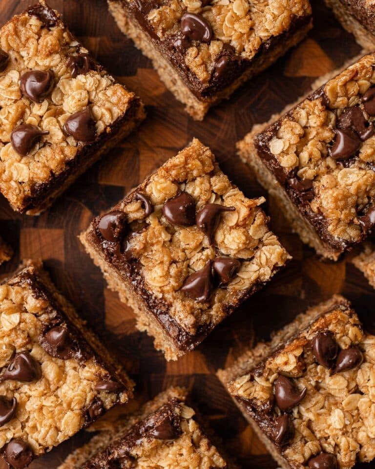 Chocolate Chip Peanut Butter Oatmeal Bars Recipe