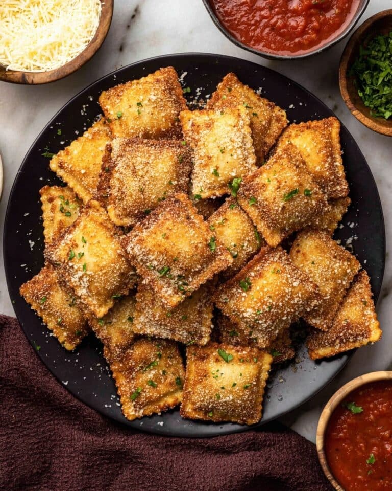 Crispy Fried Ravioli with Marinara Dipping Sauce Recipe