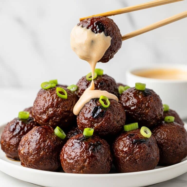 Korean Gochujang Meatballs with Spicy Glaze Recipe