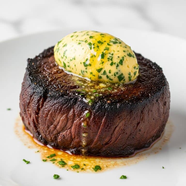 Filet Mignon with Garlic Herb Butter Recipe