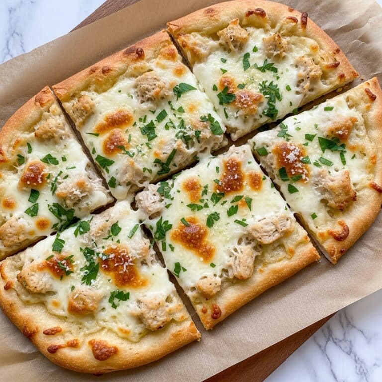Chicken Alfredo Garlic Bread Recipe