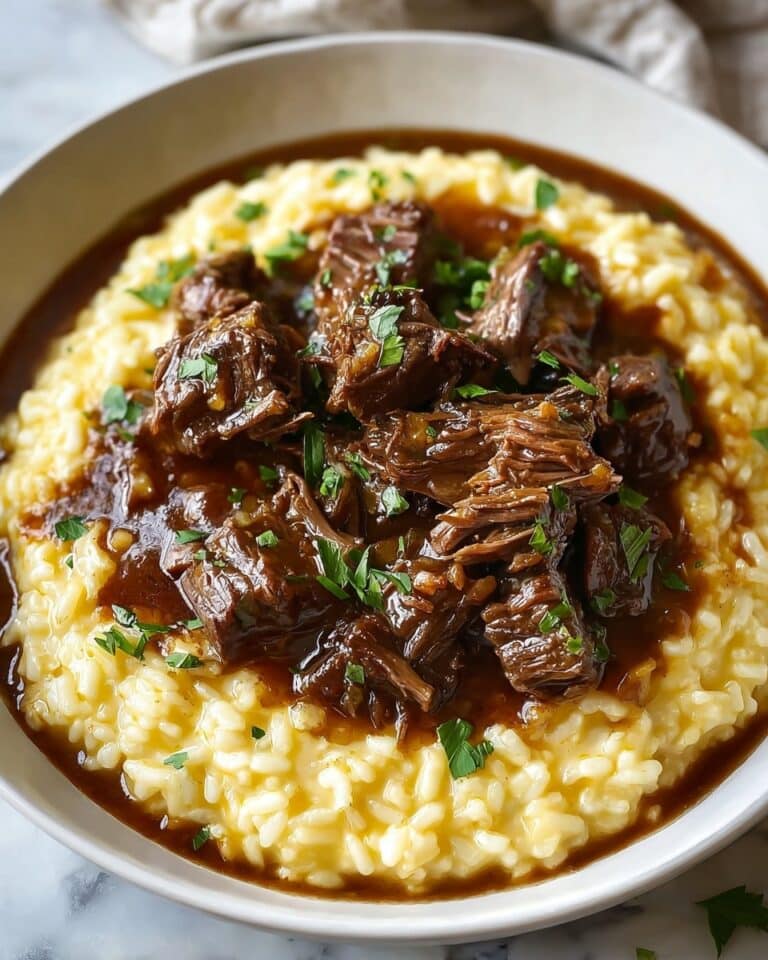 Slow-Braised Pot Roast with Creamy Parmesan Risotto Recipe