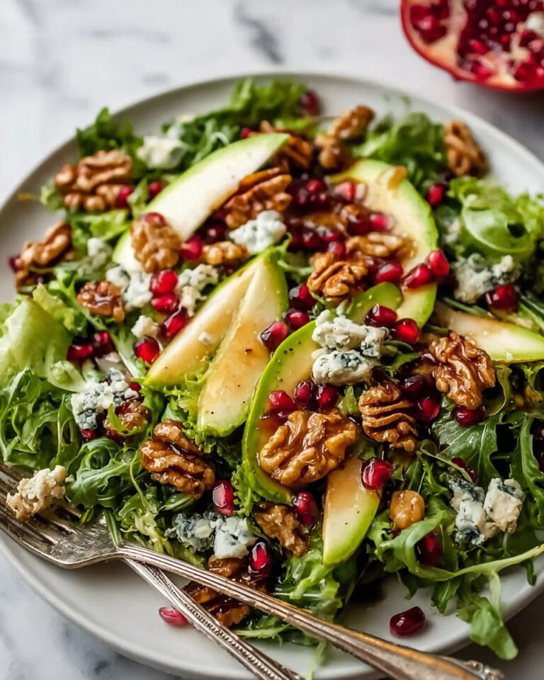 Pomegranate Christmas Salad with Honey Mustard Dressing Recipe